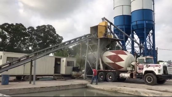 Yellow HZS Concrete Batching Plant with Efficiency Yellow Grout Mixer Machine JS500/750/1000